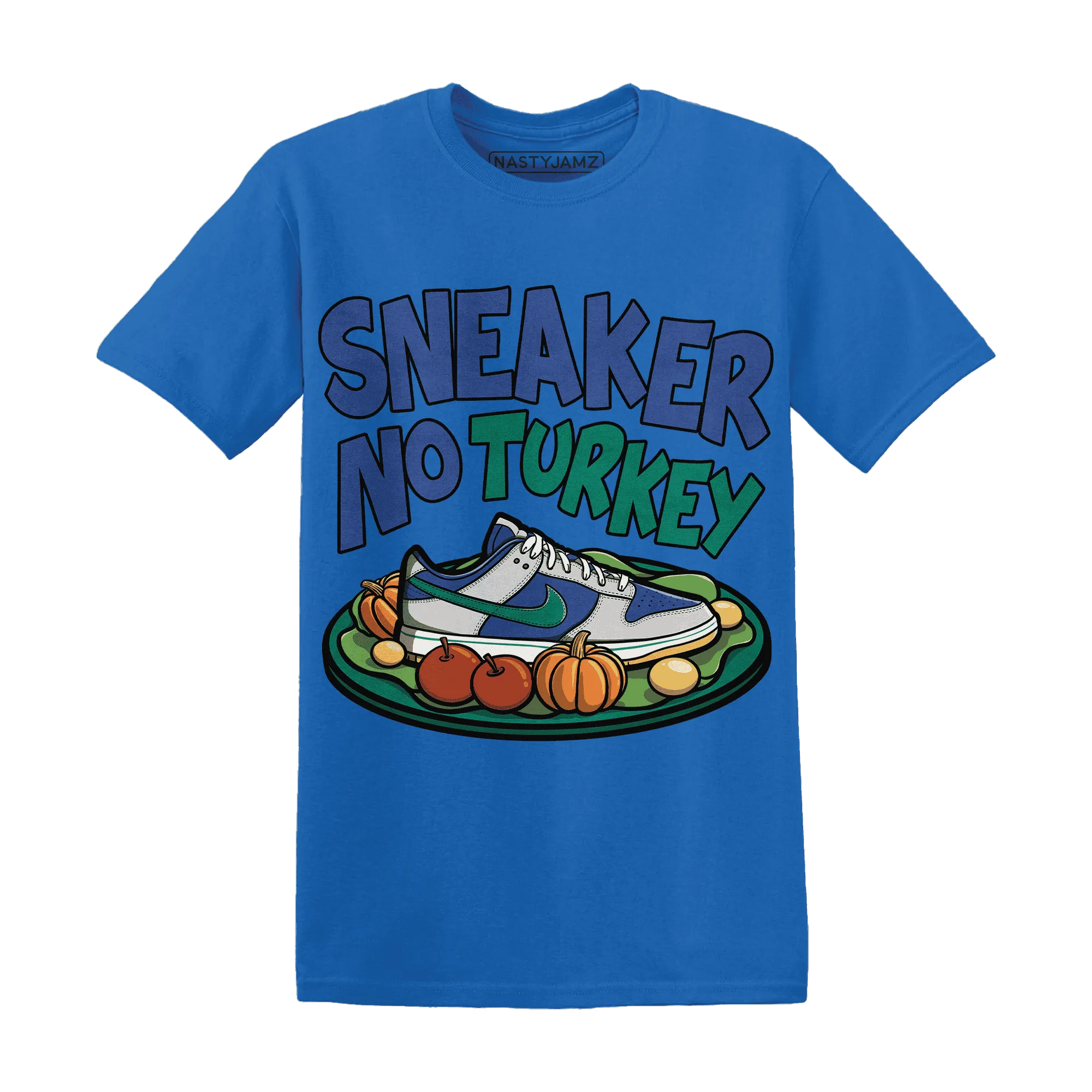 Dunk-Hyper-Royal-Malachite-NastyJamz-T-Shirt-Match-Sneaker-No-Turkey