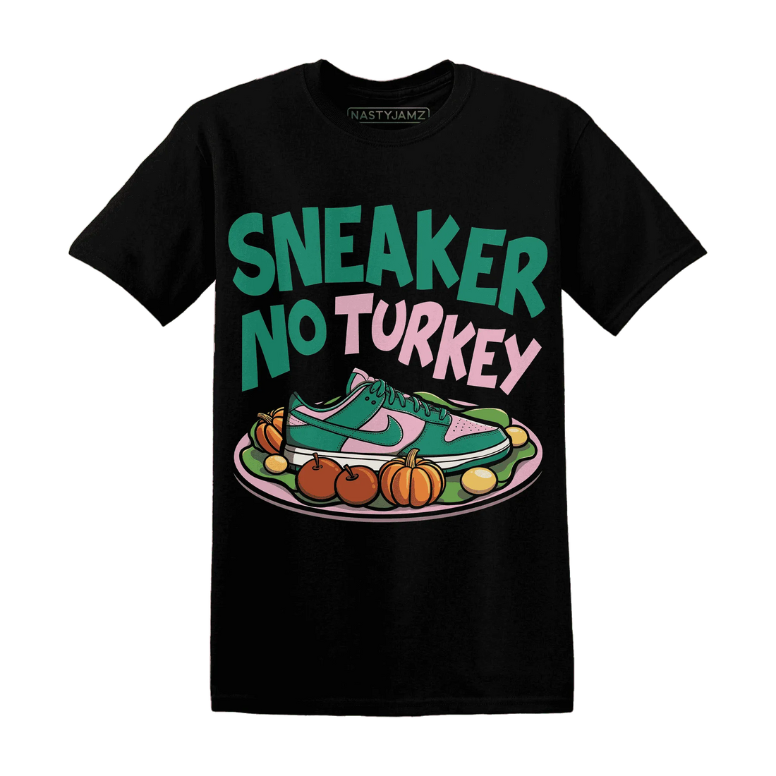 Dunk-Pink-Malachite-Medium-Soft-Low-Sail-NastyJamz-T-Shirt-Match-Sneaker-No-Turkey