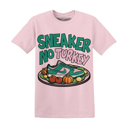 Dunk-Pink-Malachite-Medium-Soft-Low-Sail-NastyJamz-T-Shirt-Match-Sneaker-No-Turkey