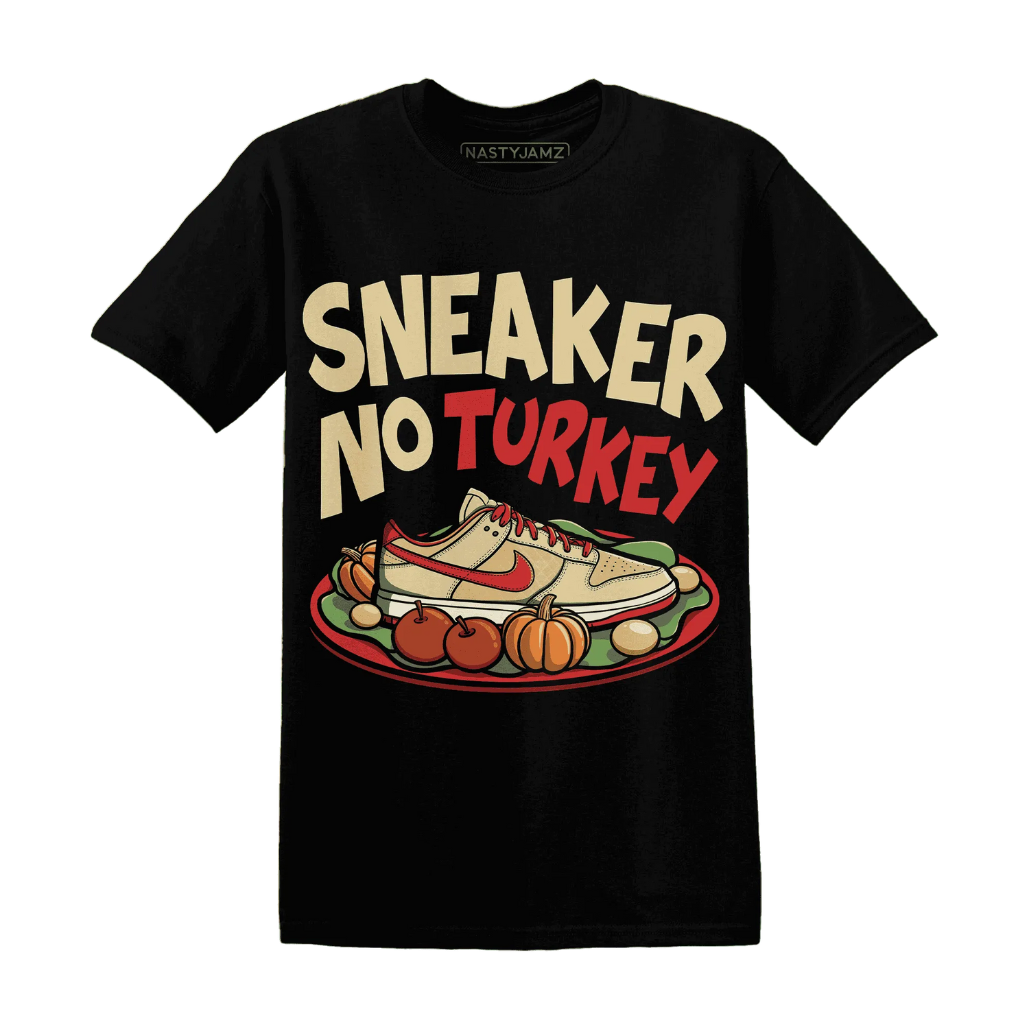 Dunk-Strawberry-Waffle-NastyJamz-T-Shirt-Match-Sneaker-No-Turkey