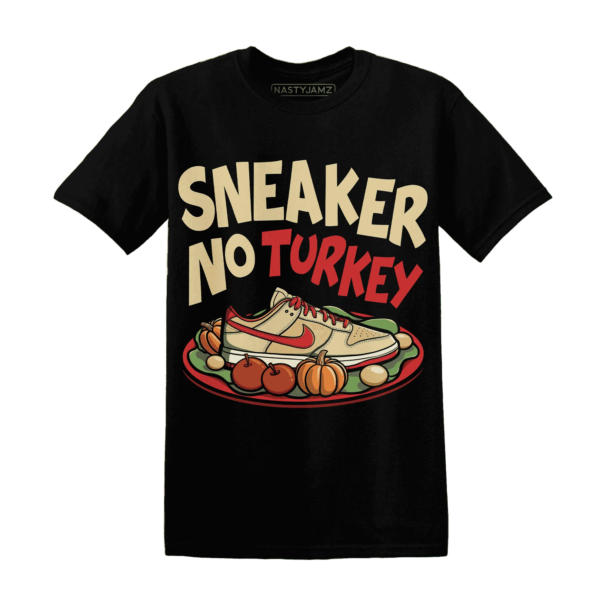 Dunk-Strawberry-Waffle-NastyJamz-T-Shirt-Match-Sneaker-No-Turkey