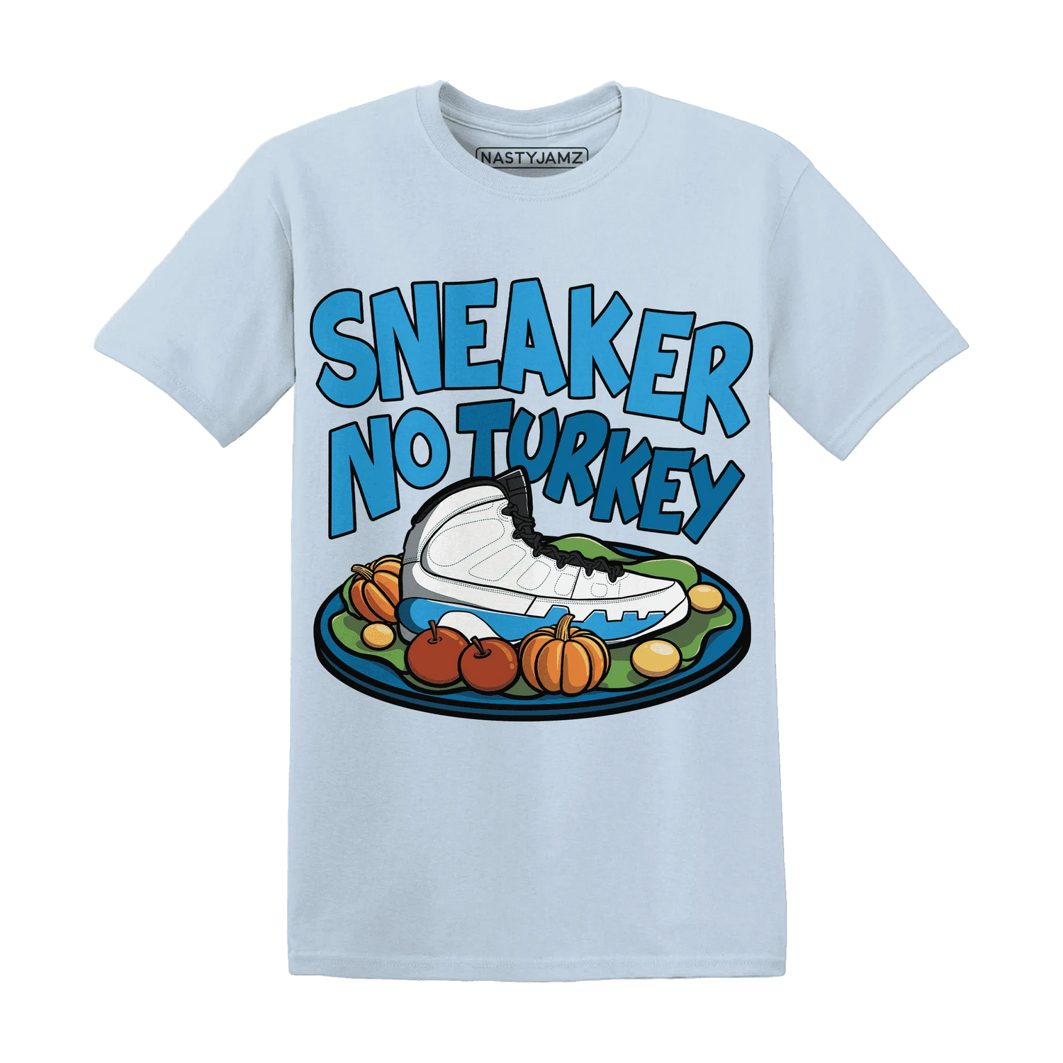 Powder-Blue-9s-NastyJamz-T-Shirt-Match-Sneaker-No-Turkey