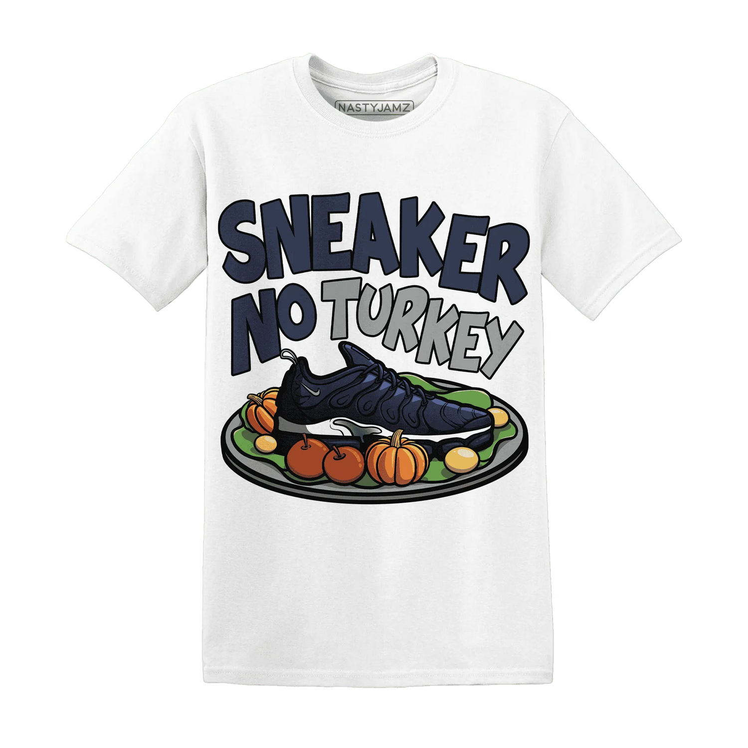 VaporMax-Plus-Midnight-Navy-White-Metallic-Silver-NastyJamz-T-Shirt-Match-Sneaker-No-Turkey