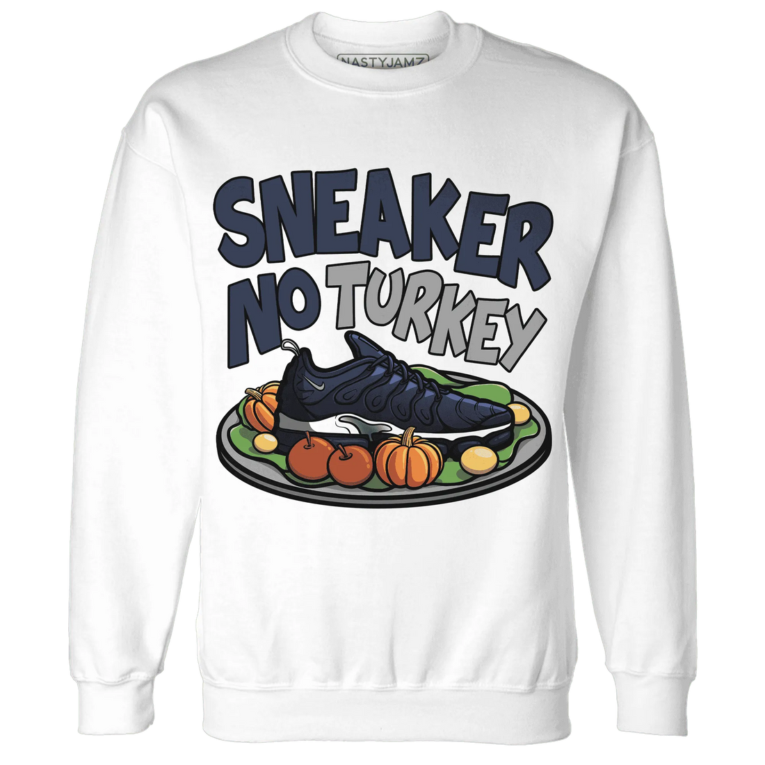 VaporMax-Plus-Midnight-Navy-White-Metallic-Silver-NastyJamz-Sweatshirt-Match-Sneaker-No-Turkey