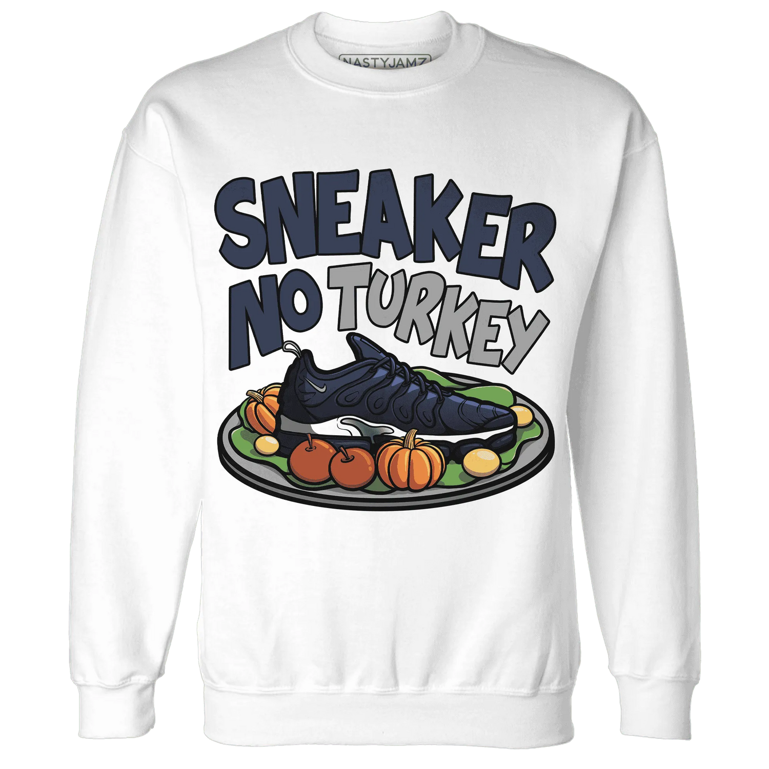 VaporMax-Plus-Midnight-Navy-White-Metallic-Silver-NastyJamz-Sweatshirt-Match-Sneaker-No-Turkey