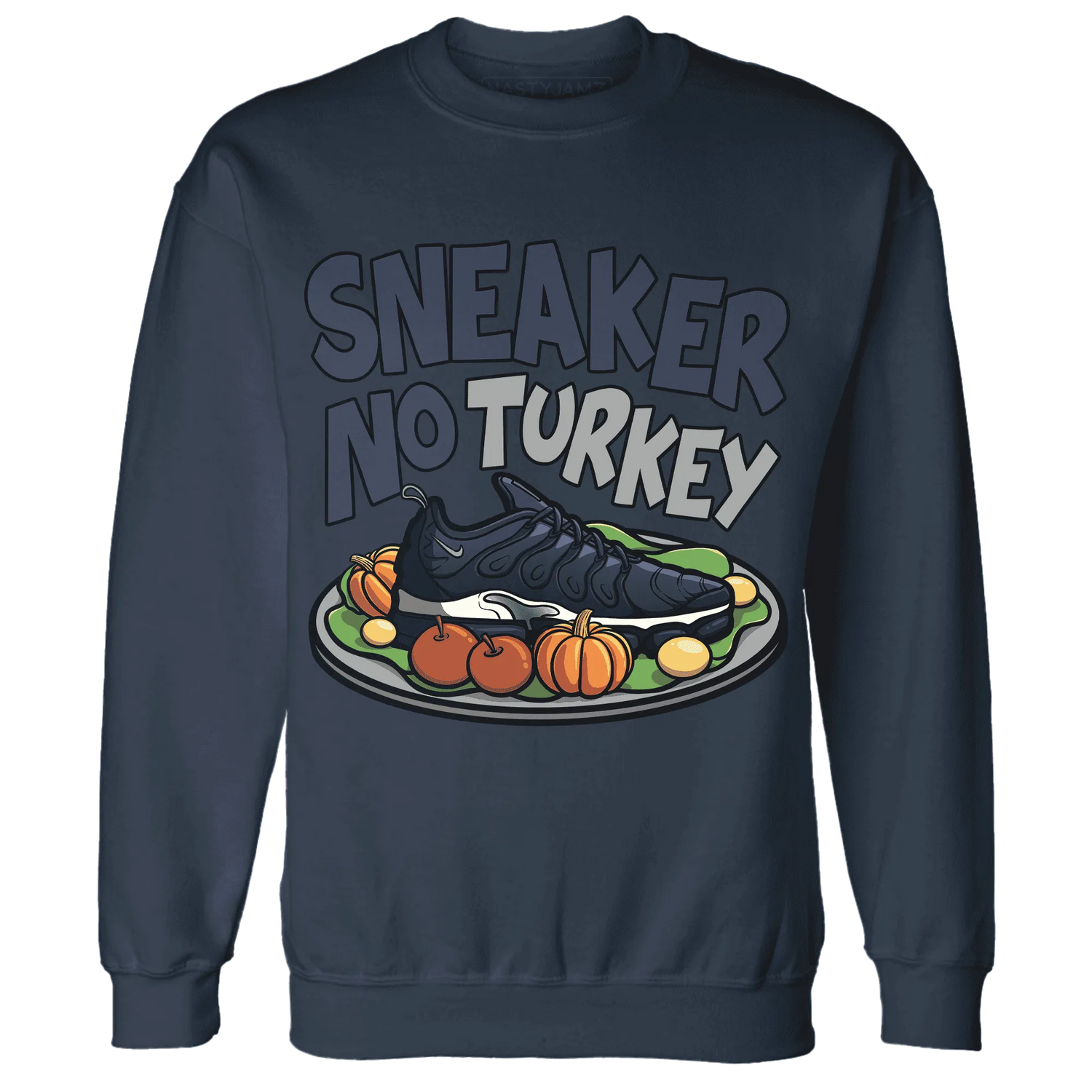 VaporMax-Plus-Midnight-Navy-White-Metallic-Silver-NastyJamz-Sweatshirt-Match-Sneaker-No-Turkey