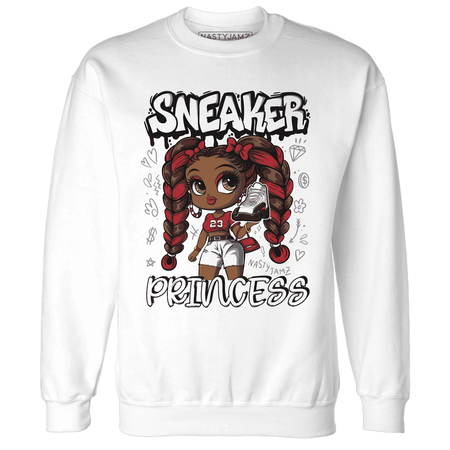 Retro-Red-Taxi-12s-Sweatshirt-Match-Sneaker-Princess