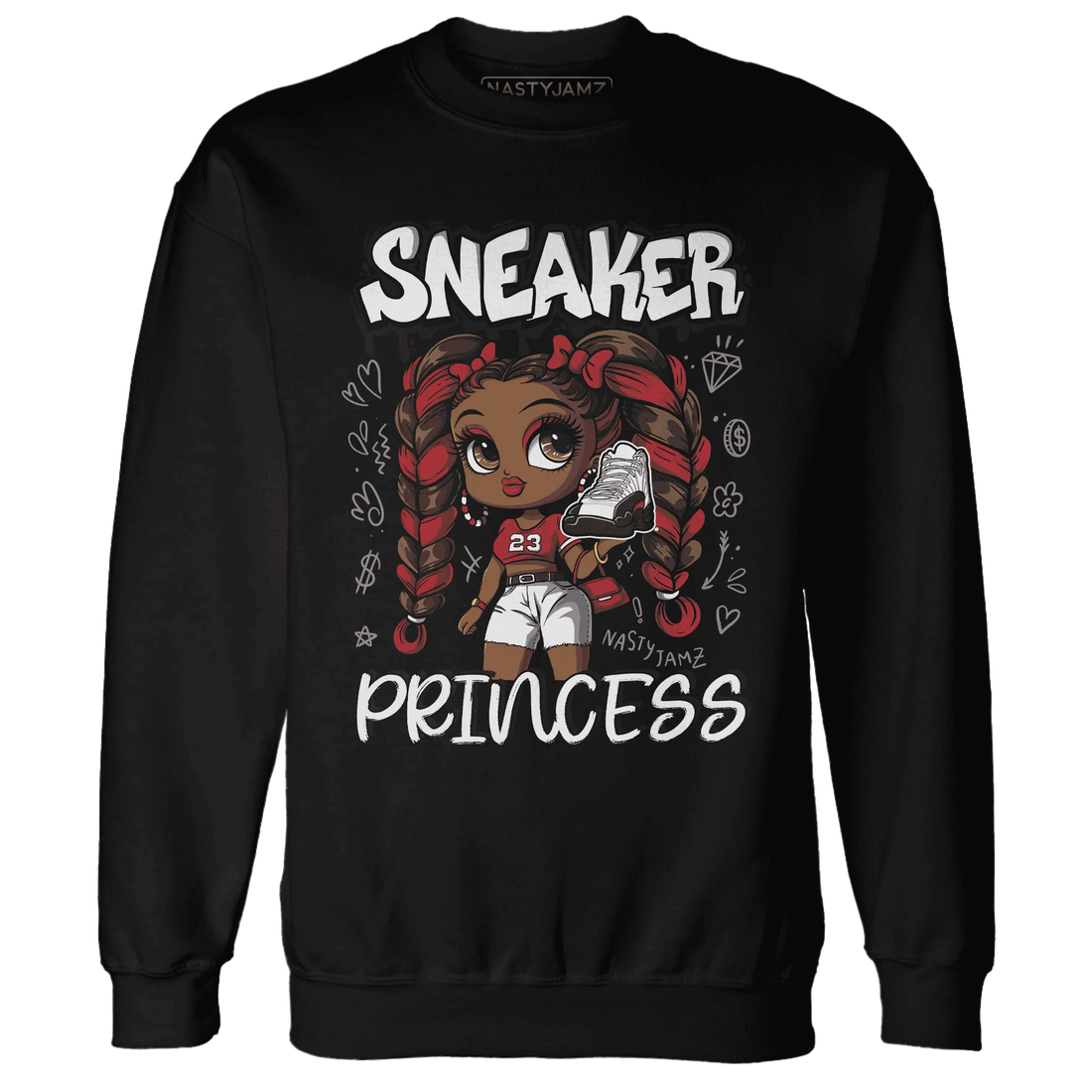 Retro-Red-Taxi-12s-Sweatshirt-Match-Sneaker-Princess