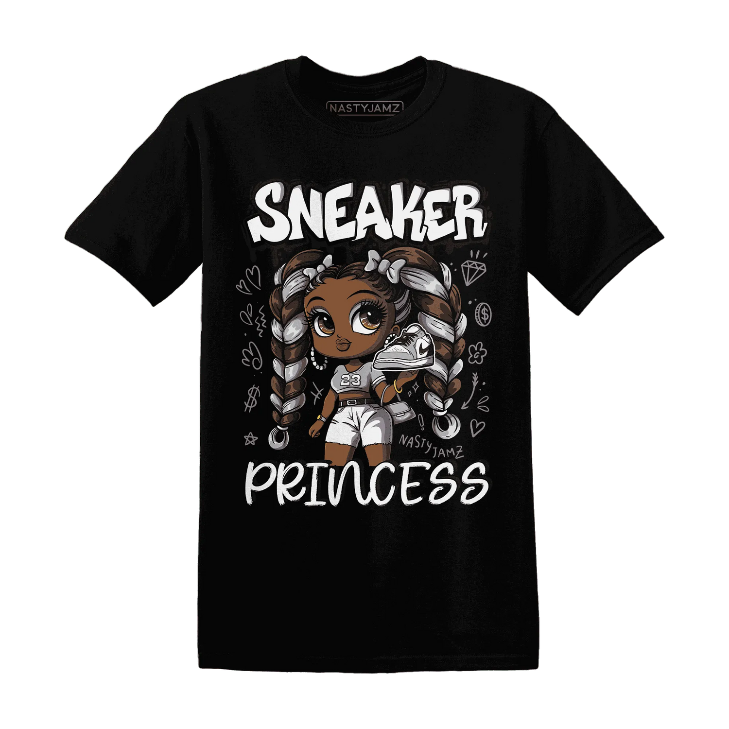 Wolf-Grey-1s-T-Shirt-Match-Sneaker-Princess
