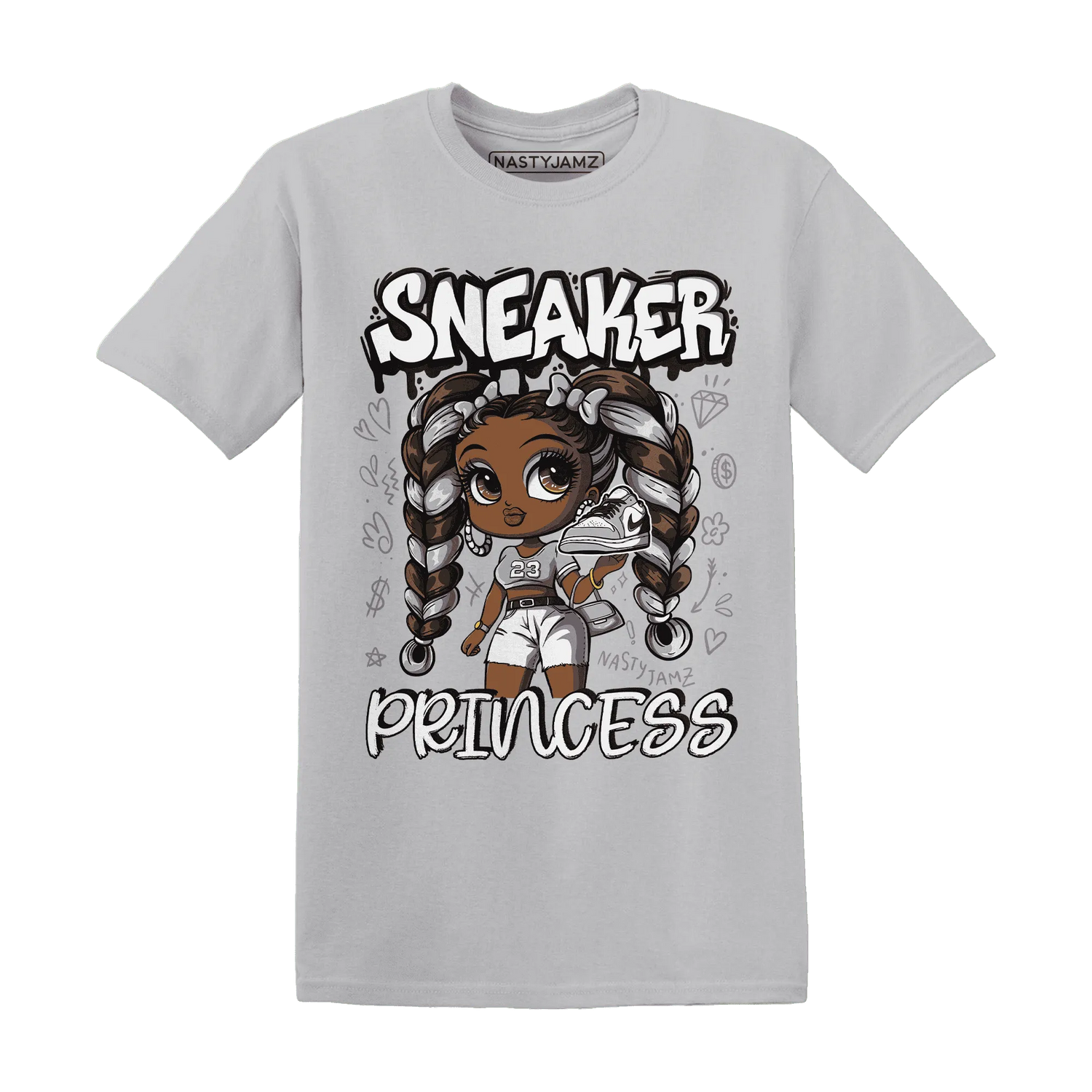 Wolf-Grey-1s-T-Shirt-Match-Sneaker-Princess