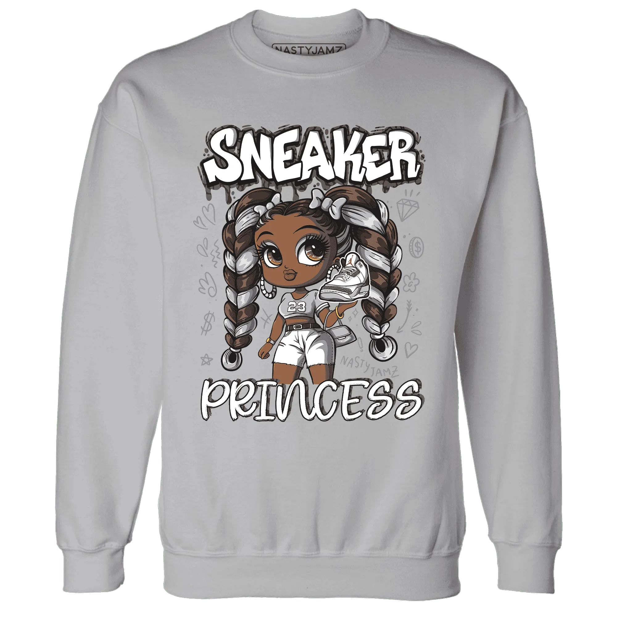 Cement-Grey-3s-Sweatshirt-Match-Sneaker-Princess