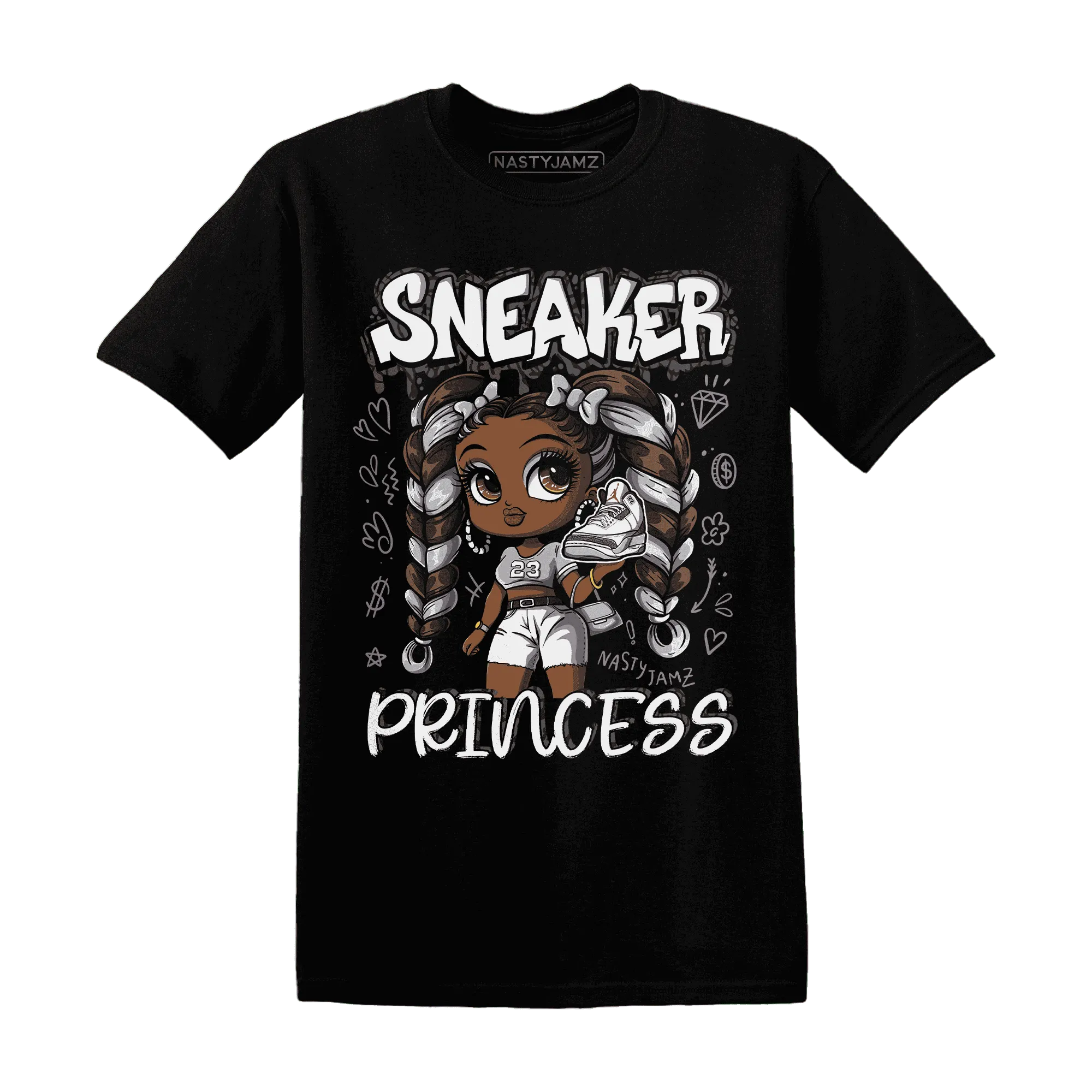 Cement-Grey-3s-T-Shirt-Match-Sneaker-Princess