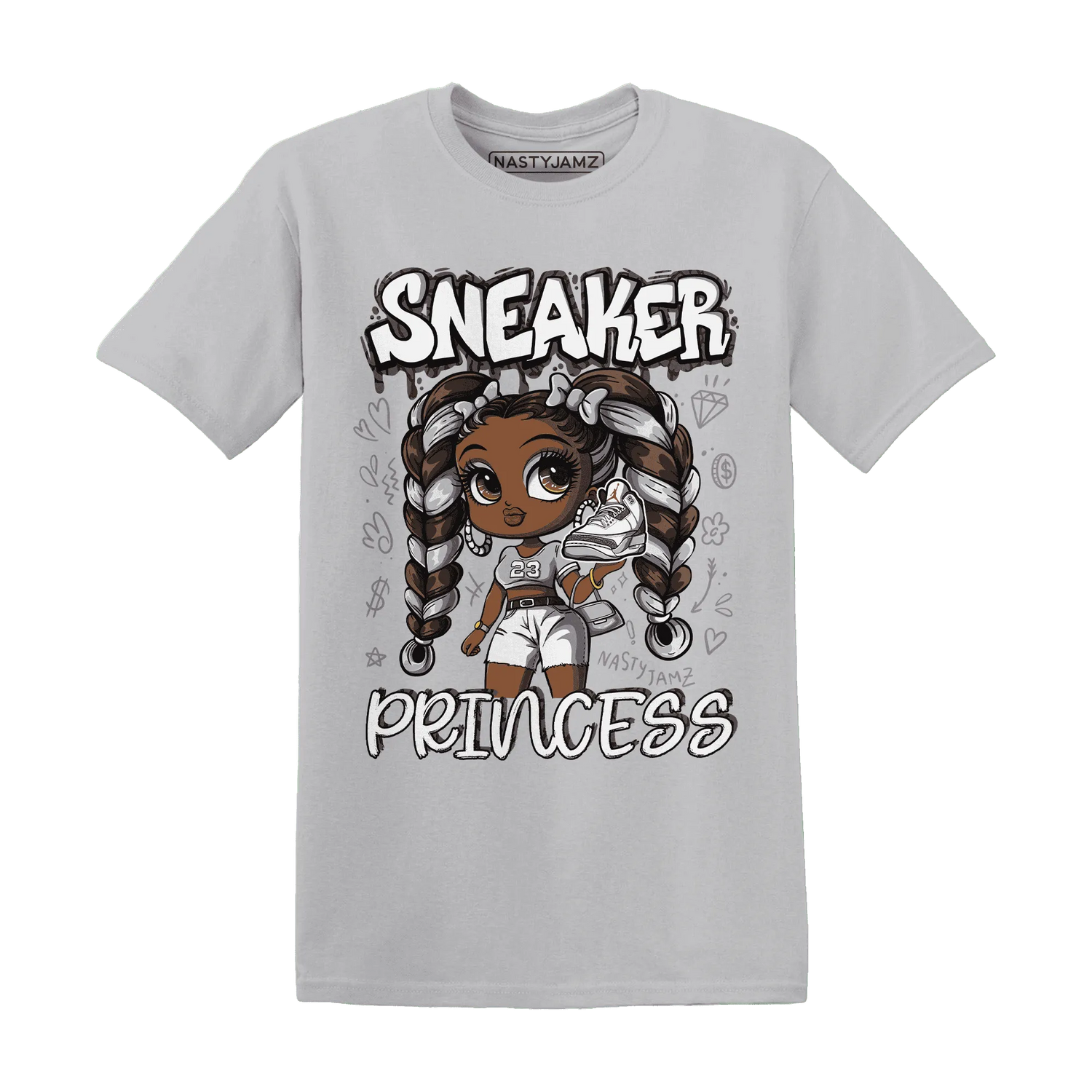 Cement-Grey-3s-T-Shirt-Match-Sneaker-Princess