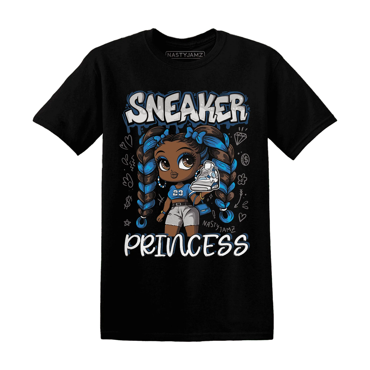 Industrial-Blue-4s-T-Shirt-Match-Sneaker-Princess