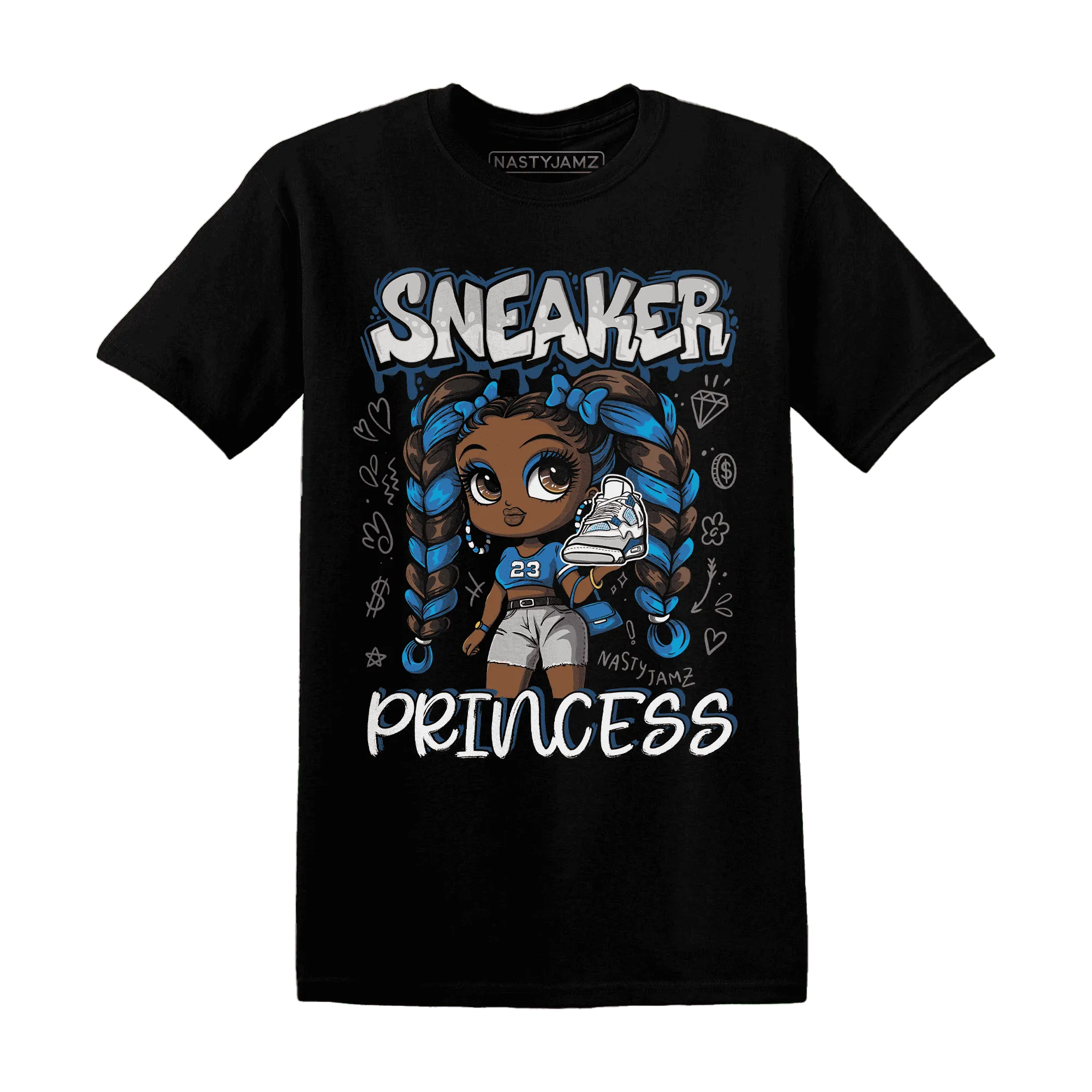 Industrial-Blue-4s-T-Shirt-Match-Sneaker-Princess