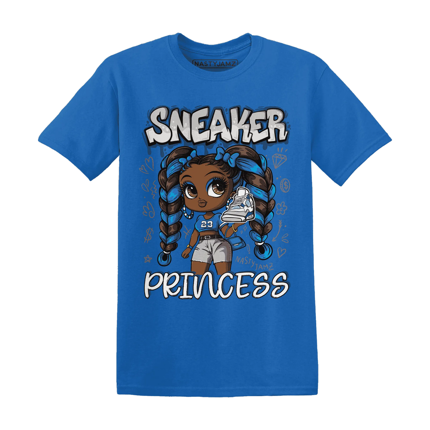 Industrial-Blue-4s-T-Shirt-Match-Sneaker-Princess