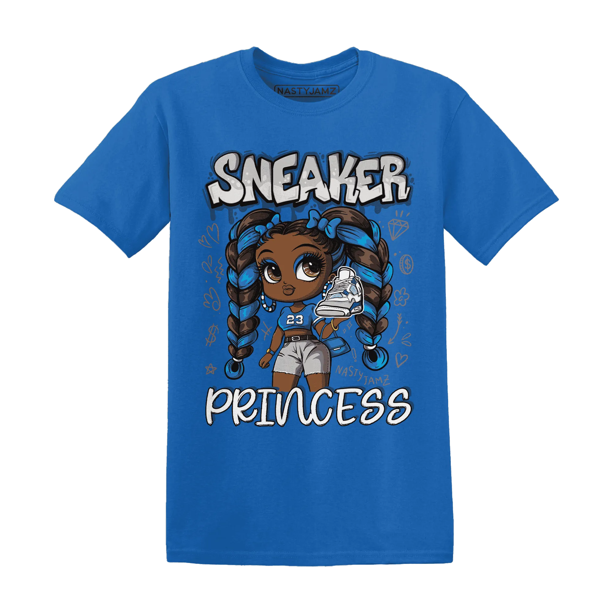 Industrial-Blue-4s-T-Shirt-Match-Sneaker-Princess