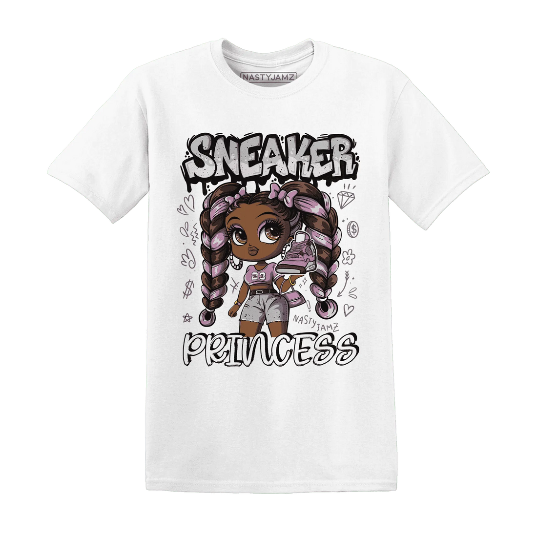 Orchid-Neutral-Grey-Black-White-4s-NastyJamz-T-Shirt-Match-Sneaker-Princess