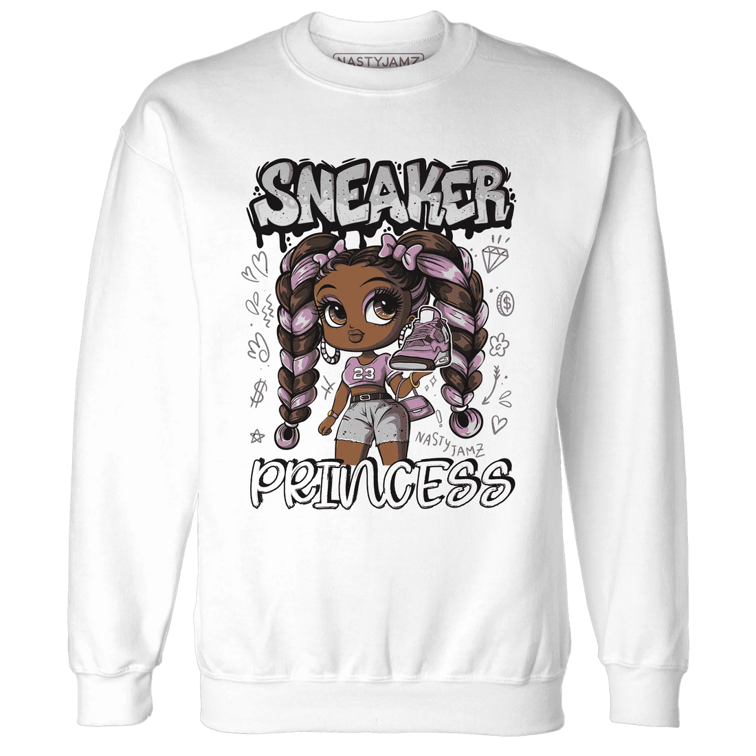 Orchid-Neutral-Grey-Black-White-4s-NastyJamz-Sweatshirt-Match-Sneaker-Princess