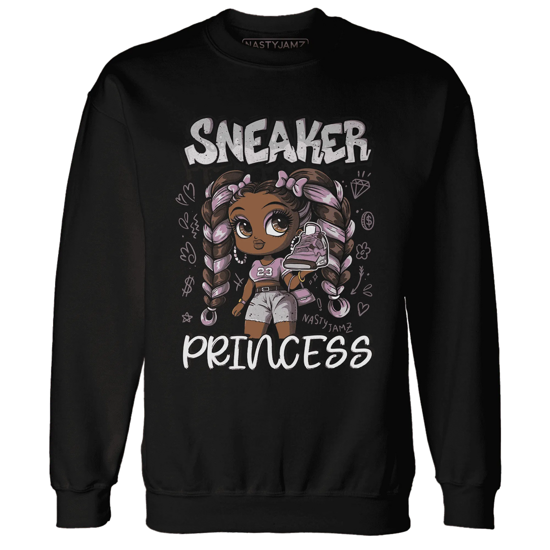 Orchid-Neutral-Grey-Black-White-4s-NastyJamz-Sweatshirt-Match-Sneaker-Princess