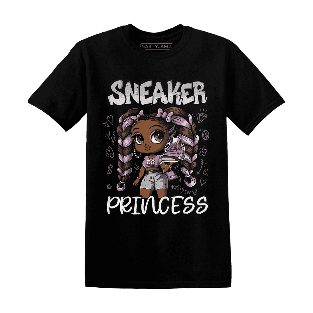 Orchid-Neutral-Grey-Black-White-4s-NastyJamz-T-Shirt-Match-Sneaker-Princess
