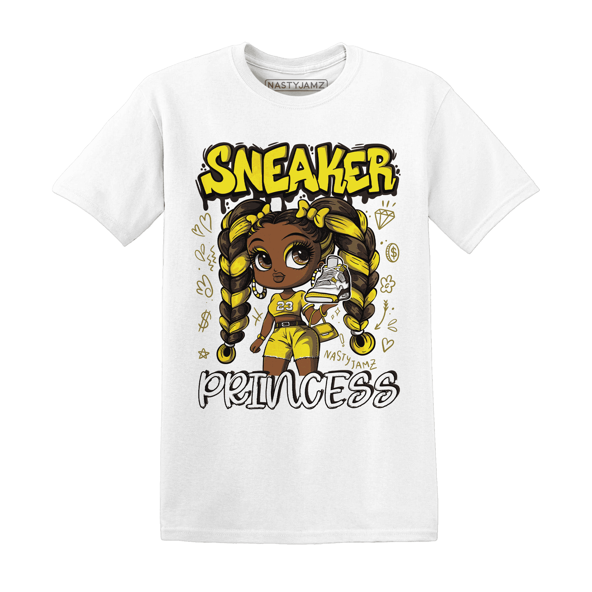 Vivid-Sulfur-4s-T-Shirt-Match-Sneaker-Princess