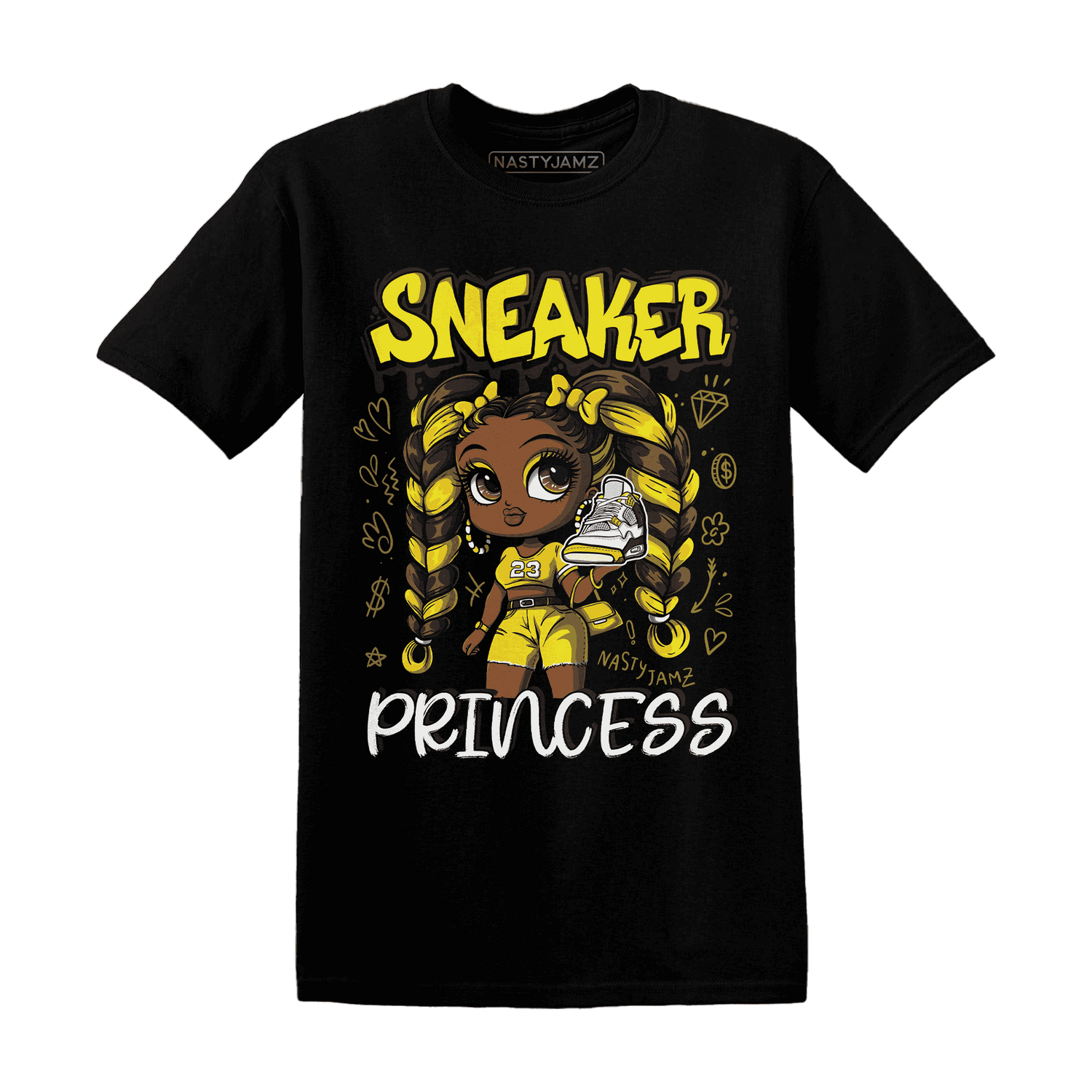 Vivid-Sulfur-4s-T-Shirt-Match-Sneaker-Princess