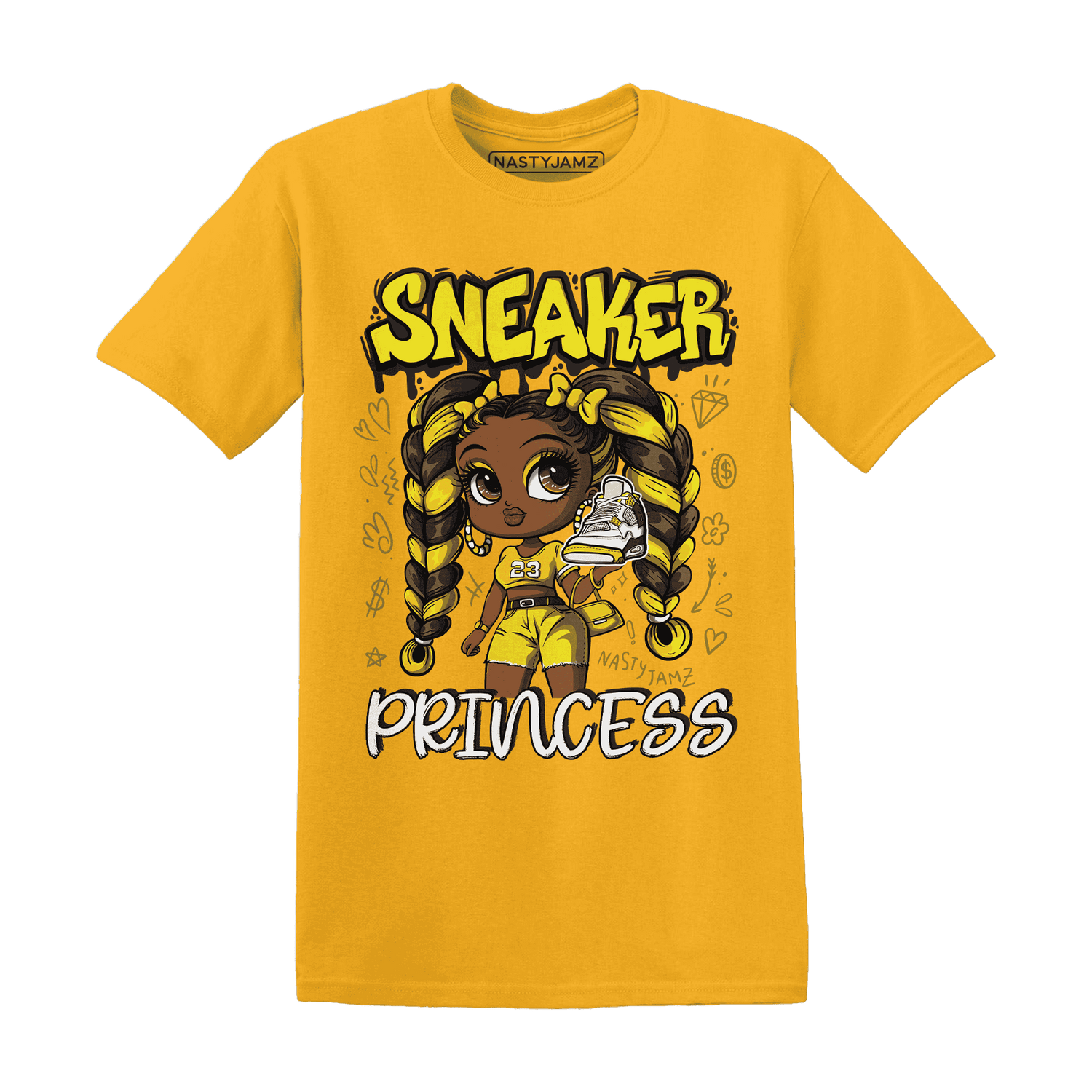 Vivid-Sulfur-4s-T-Shirt-Match-Sneaker-Princess