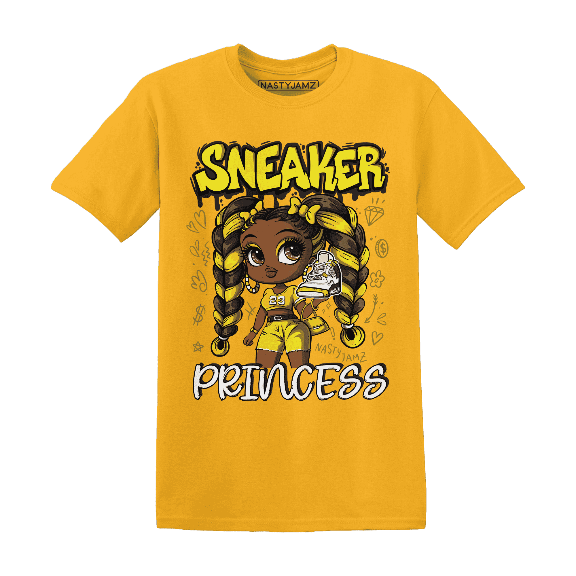 Vivid-Sulfur-4s-T-Shirt-Match-Sneaker-Princess