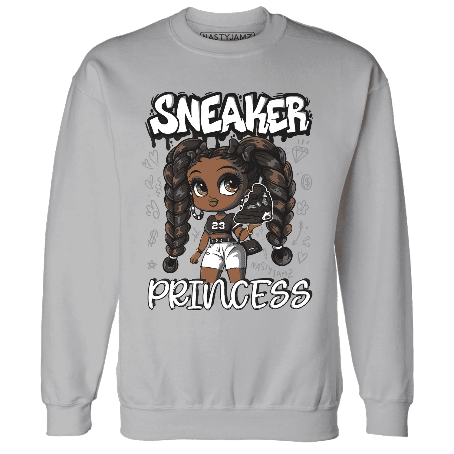White-Thunder-4s-Sweatshirt-Match-Sneaker-Princess