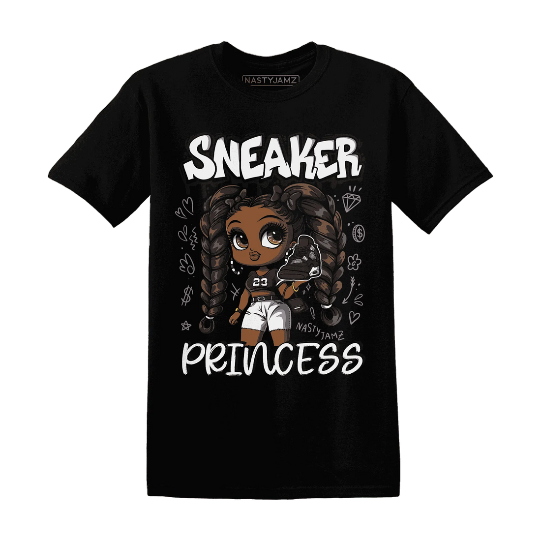White-Thunder-4s-T-Shirt-Match-Sneaker-Princess