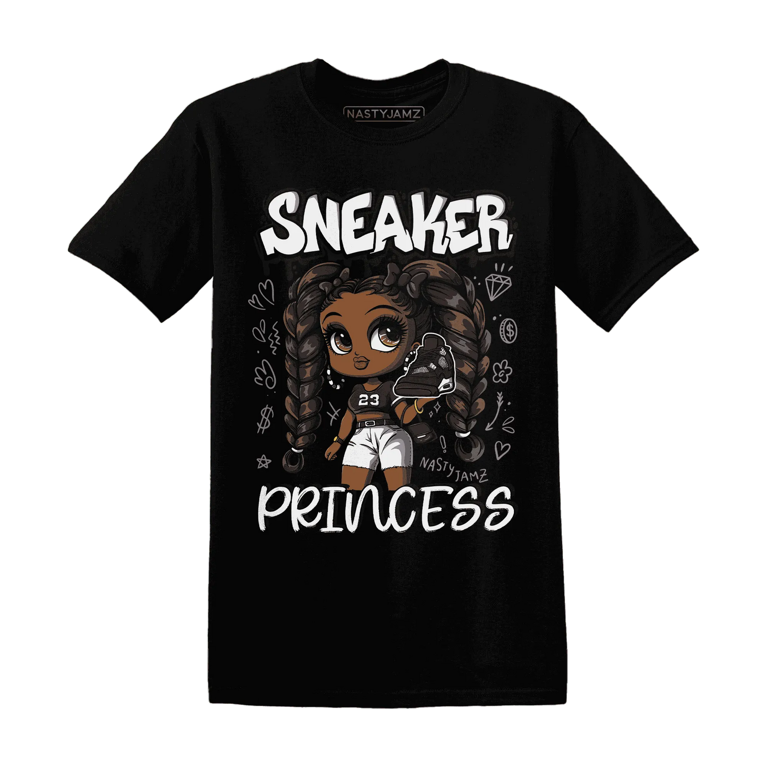White-Thunder-4s-T-Shirt-Match-Sneaker-Princess
