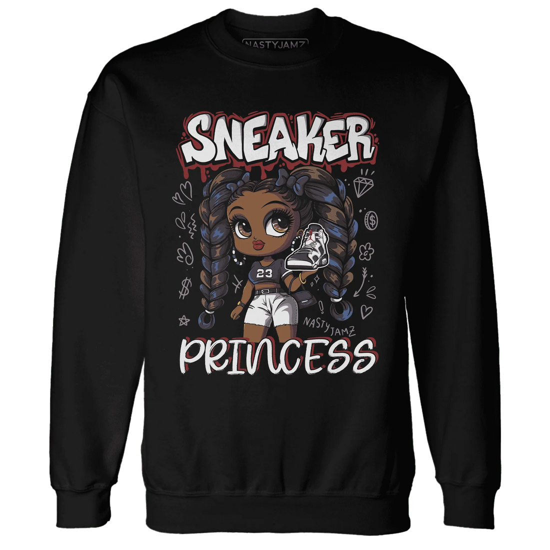 White-Navy-6s-Sweatshirt-Match-Sneaker-Princess