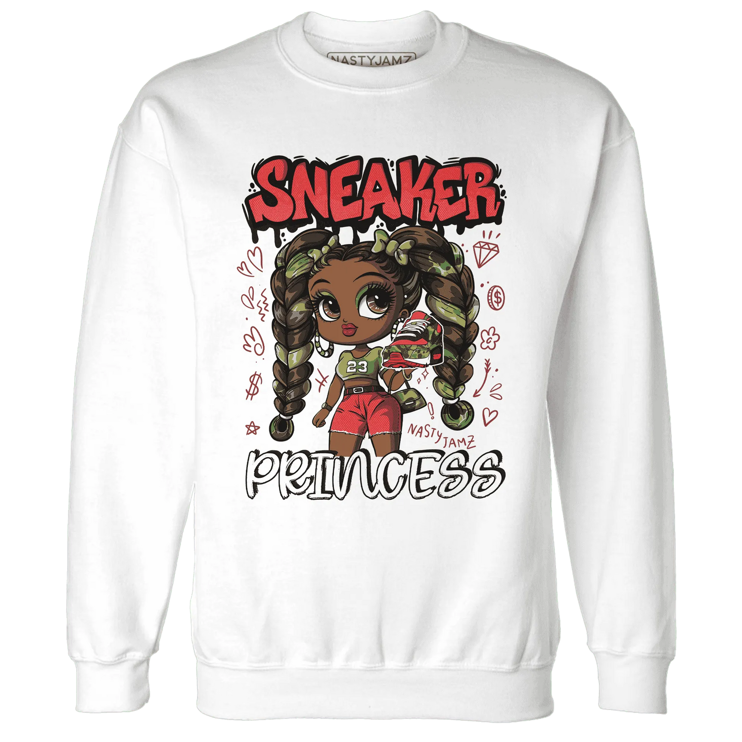 AM-90-Dark-Sage-Solar-Red-NastyJamz-Sweatshirt-Match-Sneaker-Princess