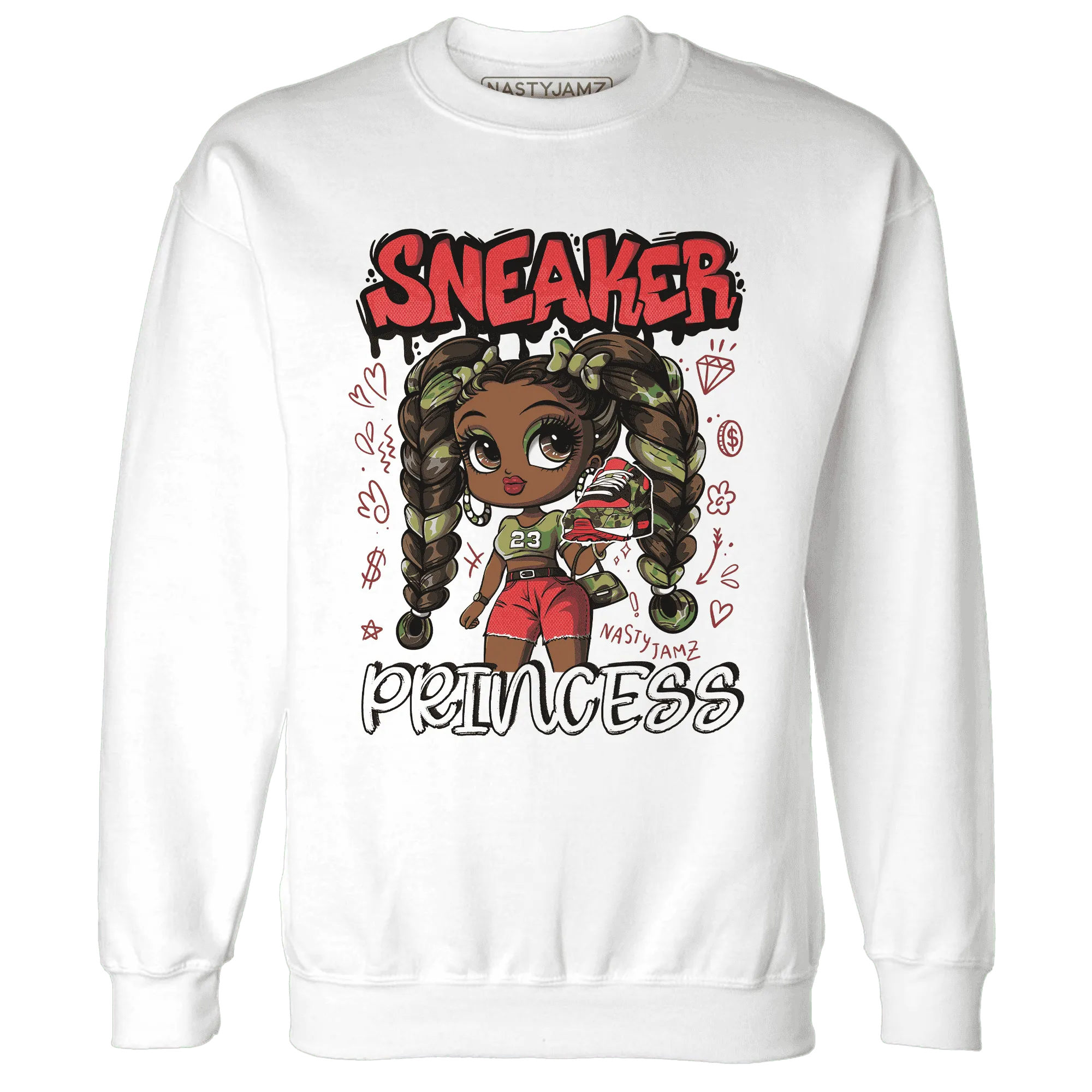 AM-90-Dark-Sage-Solar-Red-NastyJamz-Sweatshirt-Match-Sneaker-Princess