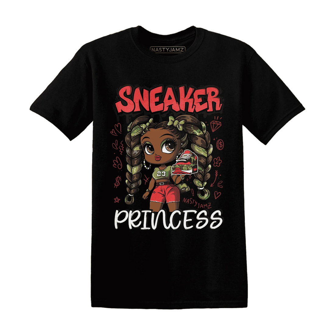 AM-90-Dark-Sage-Solar-Red-NastyJamz-T-Shirt-Match-Sneaker-Princess