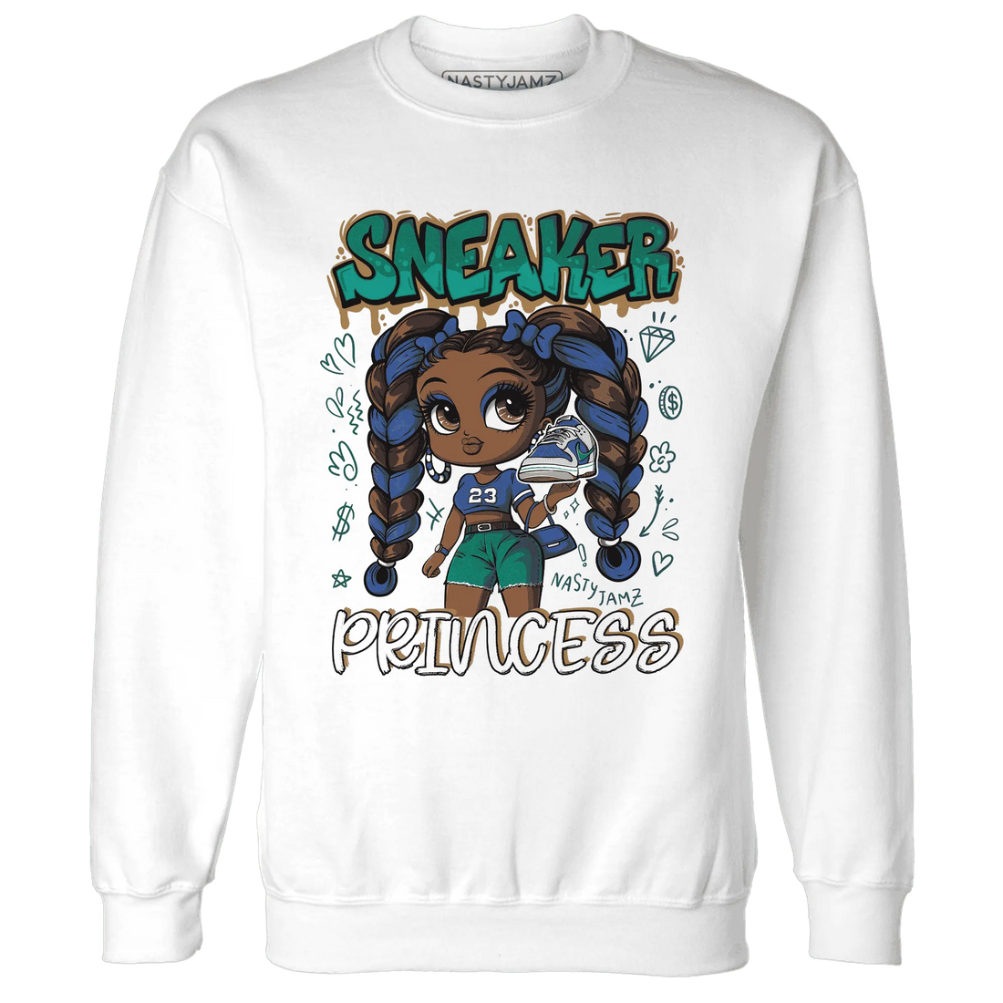 Dunk-Hyper-Royal-Malachite-NastyJamz-Sweatshirt-Match-Sneaker-Princess