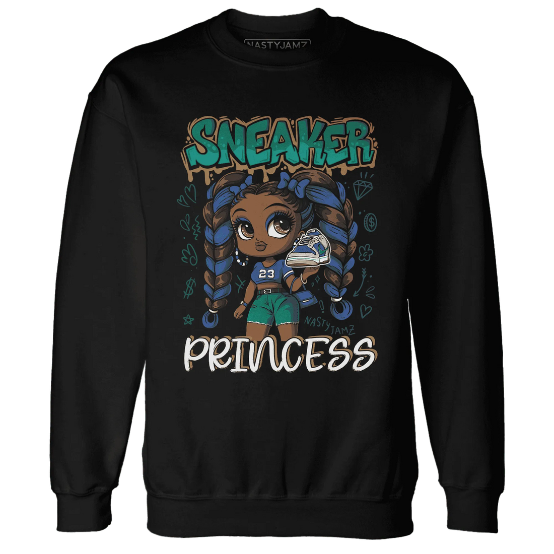 Dunk-Hyper-Royal-Malachite-NastyJamz-Sweatshirt-Match-Sneaker-Princess