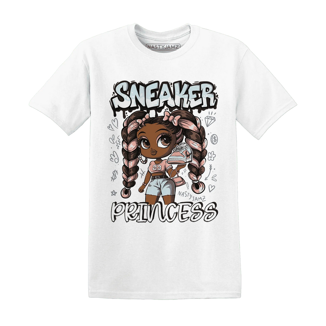 Dunk-Low-Glacier-Blue-Arctic-Orange-NastyJamz-T-Shirt-Match-Sneaker-Princess