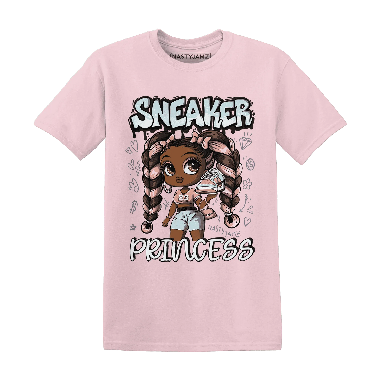 Dunk-Low-Glacier-Blue-Arctic-Orange-NastyJamz-T-Shirt-Match-Sneaker-Princess