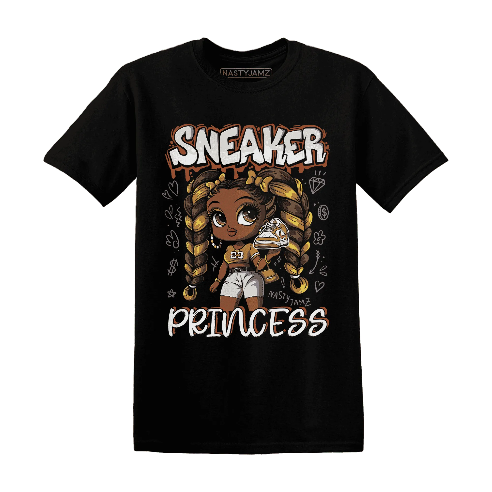 Dunk-Low-Retro-Wheat-Orange-NastyJamz-T-Shirt-Match-Sneaker-Princess