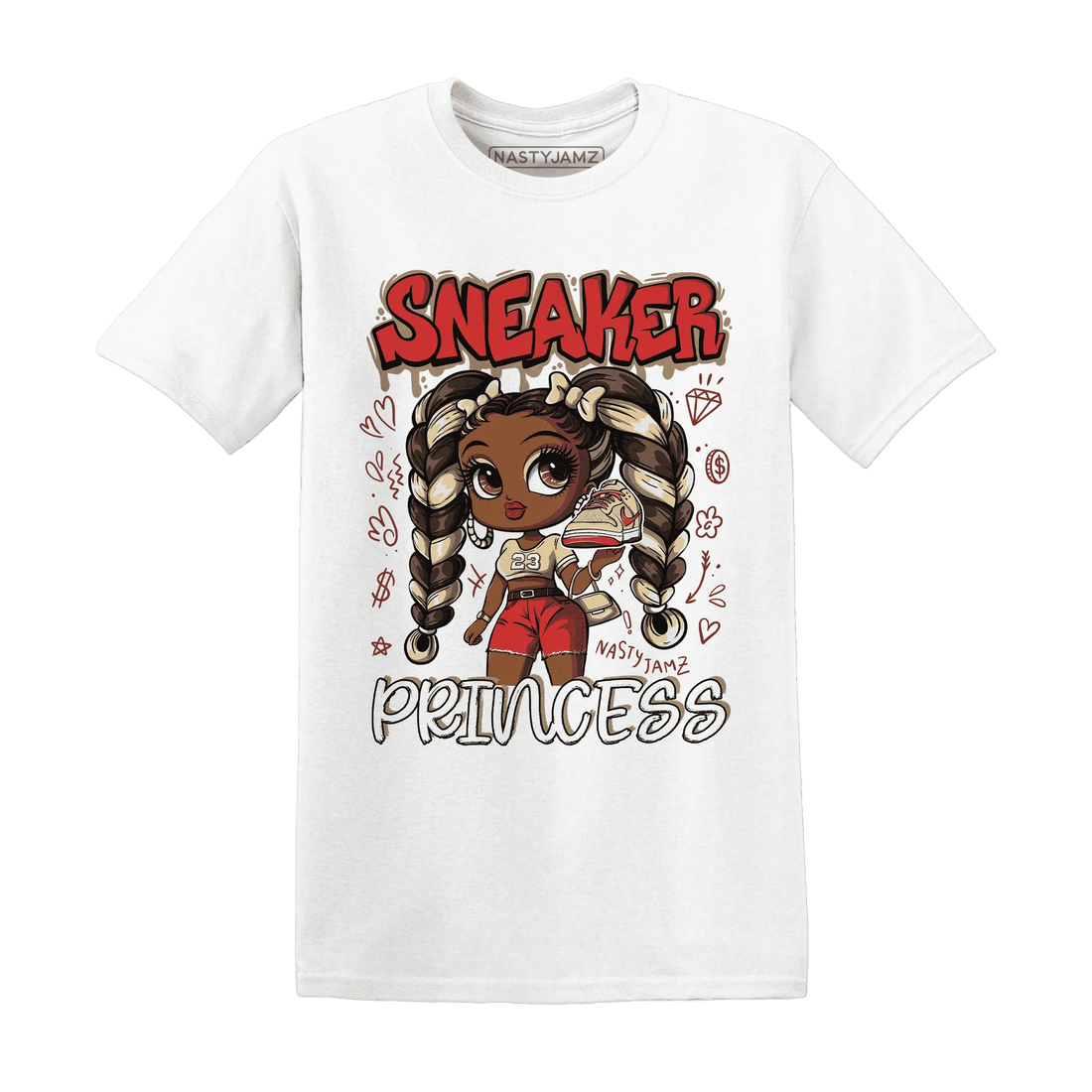 Dunk-Strawberry-Waffle-NastyJamz-T-Shirt-Match-Sneaker-Princess