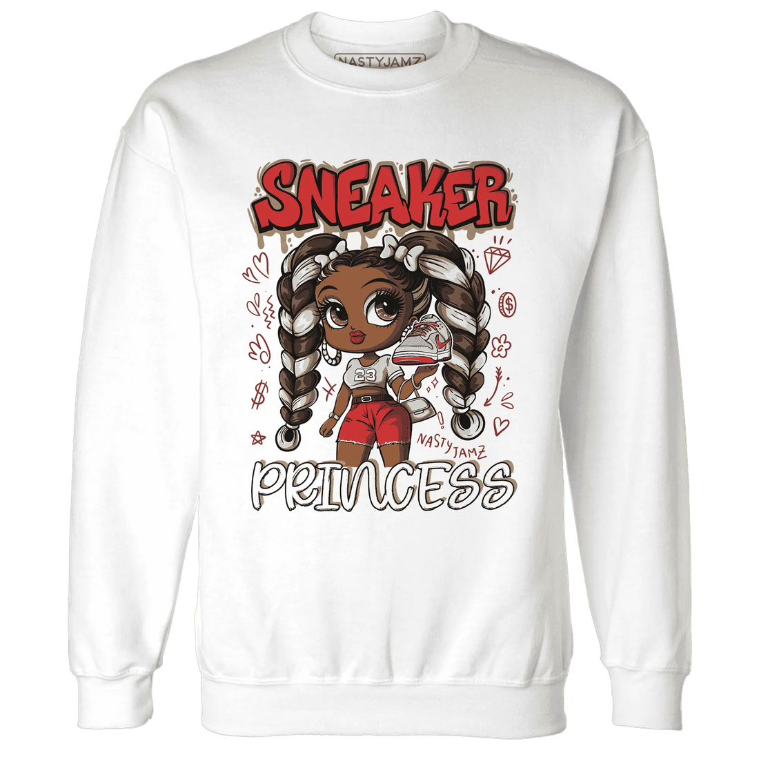 Dunk-Strawberry-Waffle-NastyJamz-Sweatshirt-Match-Sneaker-Princess