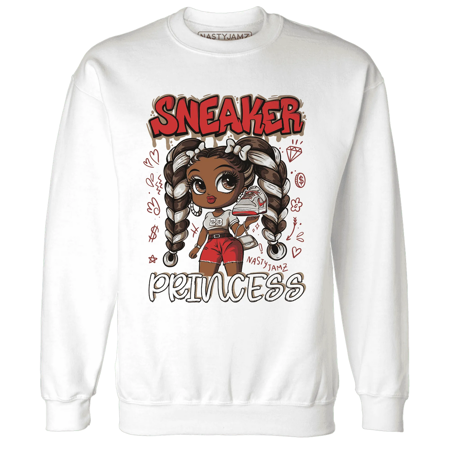 Dunk-Strawberry-Waffle-NastyJamz-Sweatshirt-Match-Sneaker-Princess