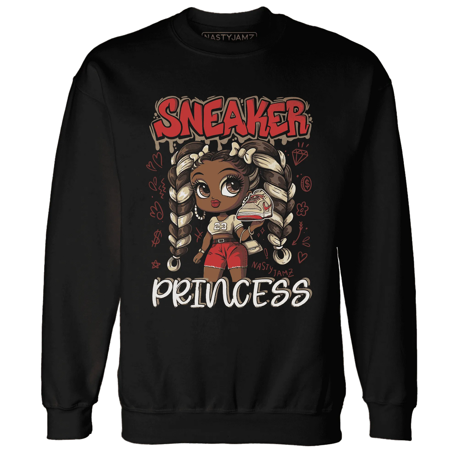 Dunk-Strawberry-Waffle-NastyJamz-Sweatshirt-Match-Sneaker-Princess