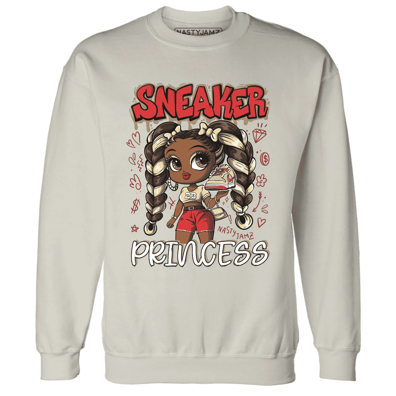 Dunk-Strawberry-Waffle-NastyJamz-Sweatshirt-Match-Sneaker-Princess