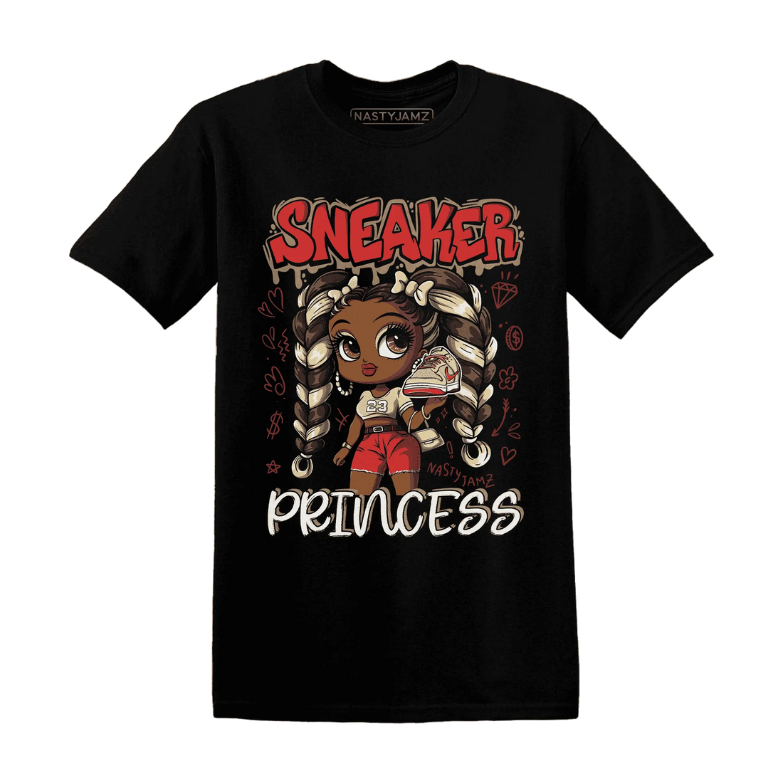 Dunk-Strawberry-Waffle-NastyJamz-T-Shirt-Match-Sneaker-Princess