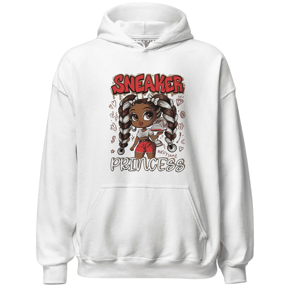 Dunk-Strawberry-Waffle-NastyJamz-Hoodie-Match-Sneaker-Princess