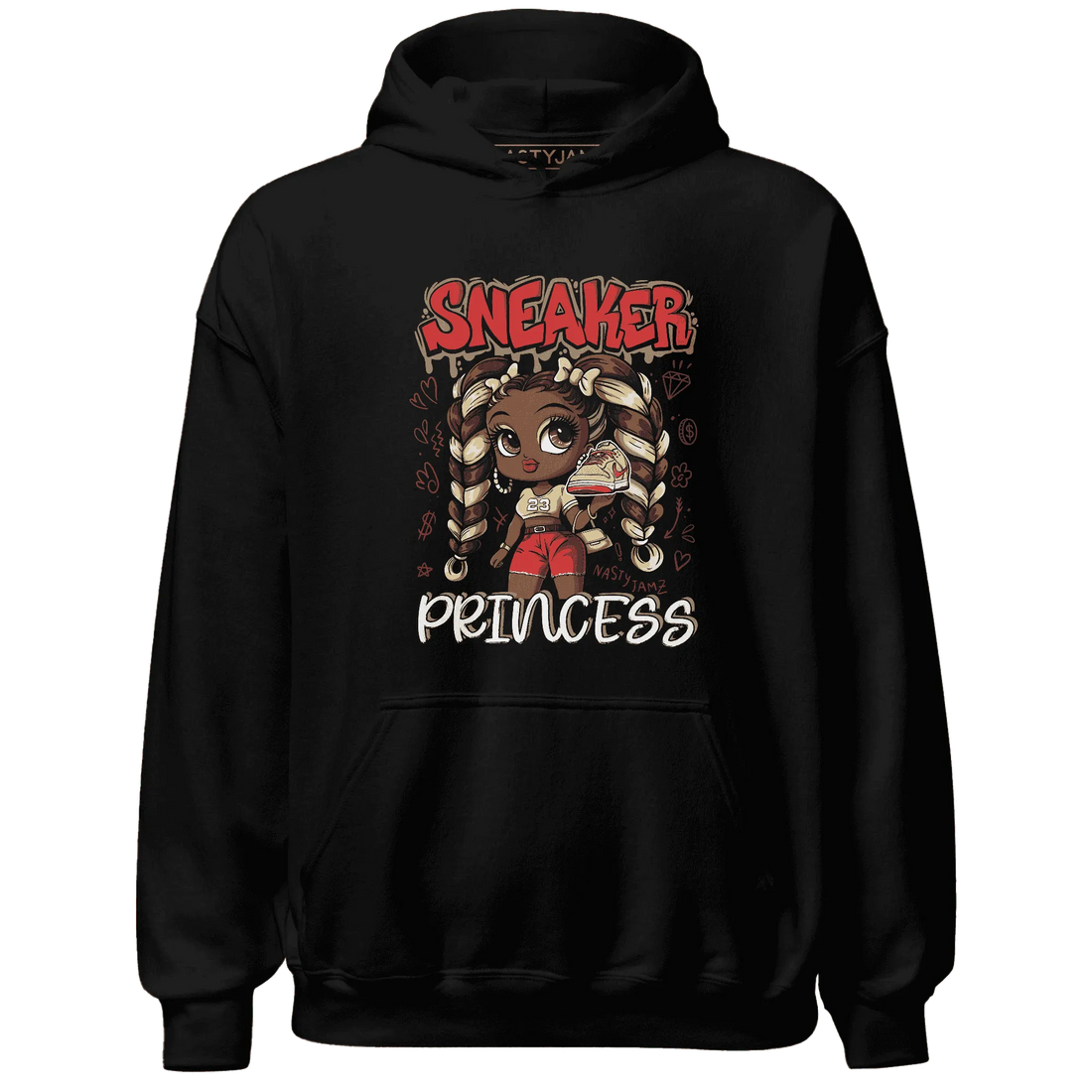 Dunk-Strawberry-Waffle-NastyJamz-Hoodie-Match-Sneaker-Princess
