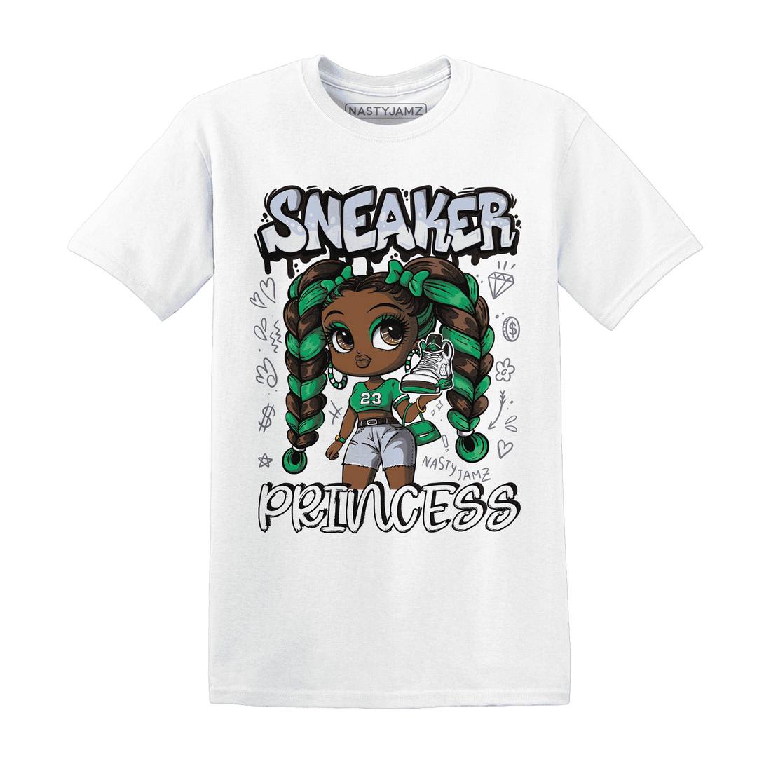 Lucky-Green-5s-T-Shirt-Match-Sneaker-Princess